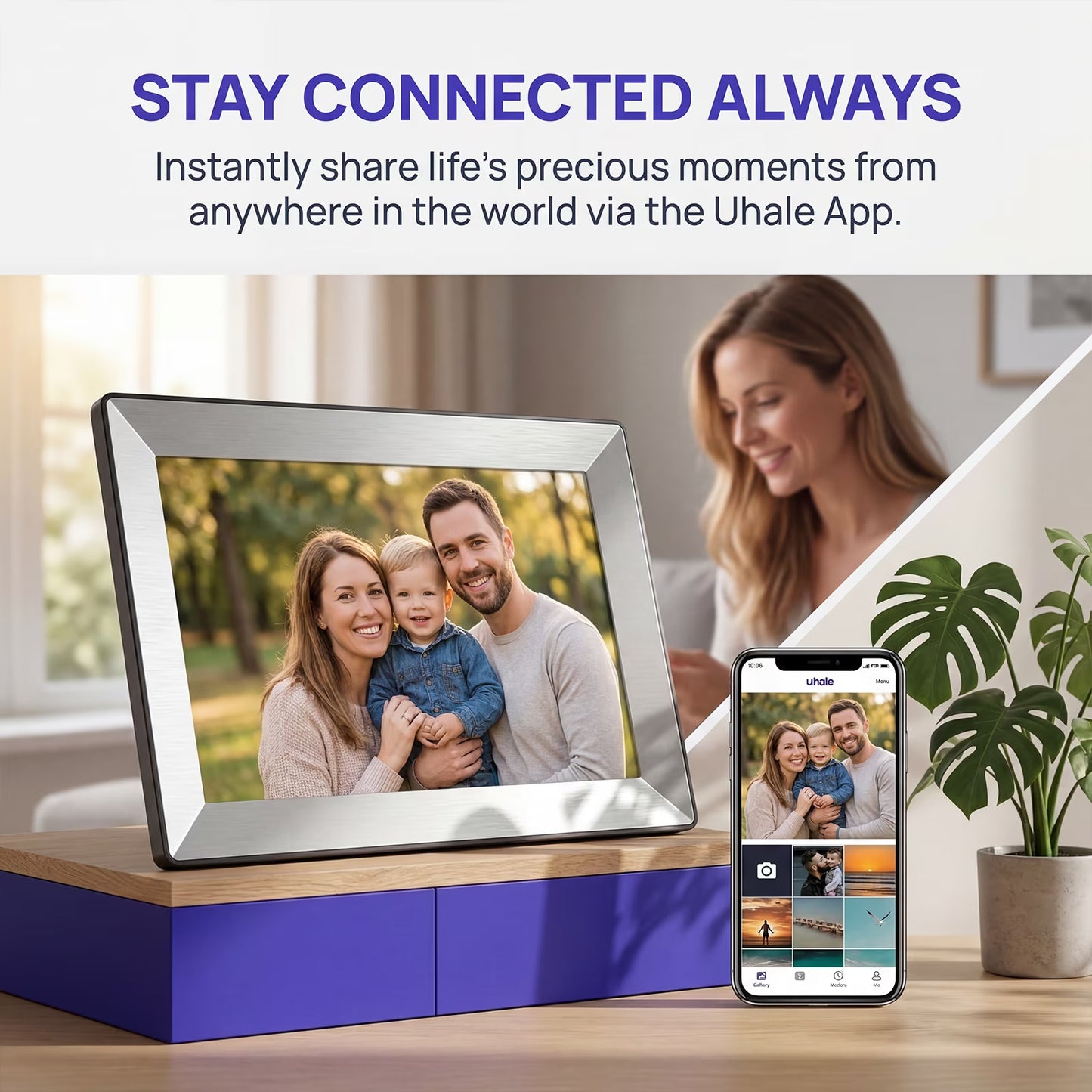 Uhale 10.1 Inch WiFi Digital Photo Frame with HD IPS Display