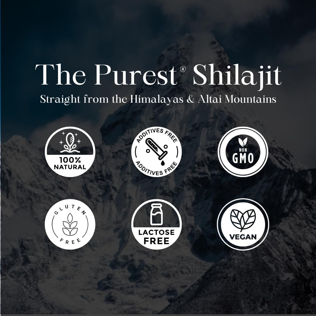 Dry Drops, 100% Pure Natural Shilajit, Grade A, Max Potency 85+ Clean Trace Minerals & Fulvic Acid for Energy, Metabolism & Immune Support Supplement for Men & Women (120 Tabs)