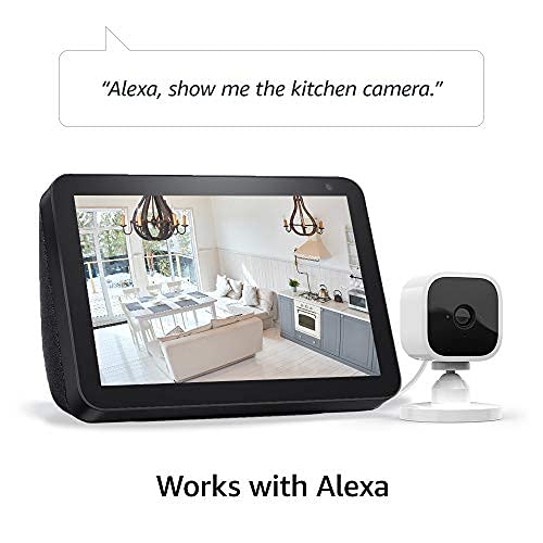 Blink Mini Compact Indoor Plug-In Smart Security Camera, 1080P HD Video, Night Vision, Motion Detection, Two-Way Audio, Works with Alexa – 1 Camera