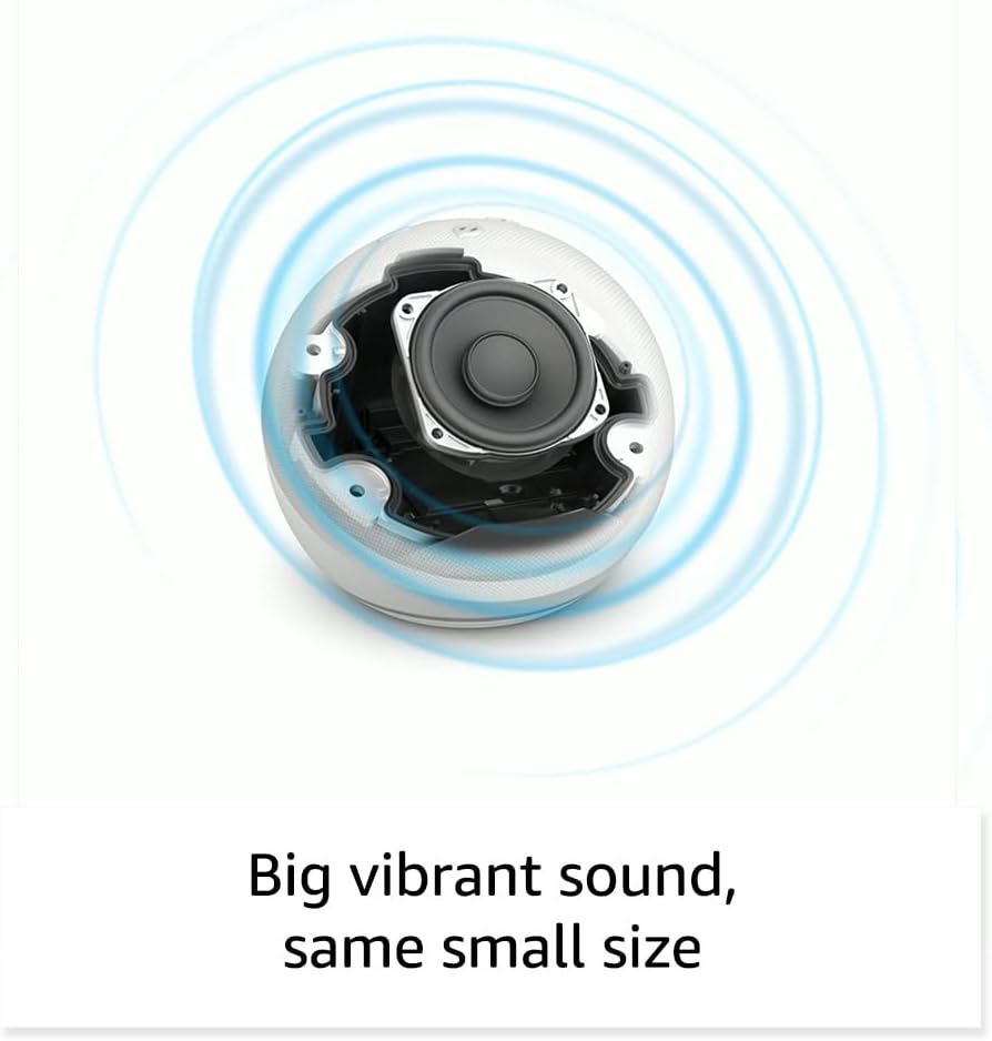 Echo Dot (Newest Model), Vibrant Sounding Alexa Speaker, Great for Bedrooms, Dining Rooms and Offices