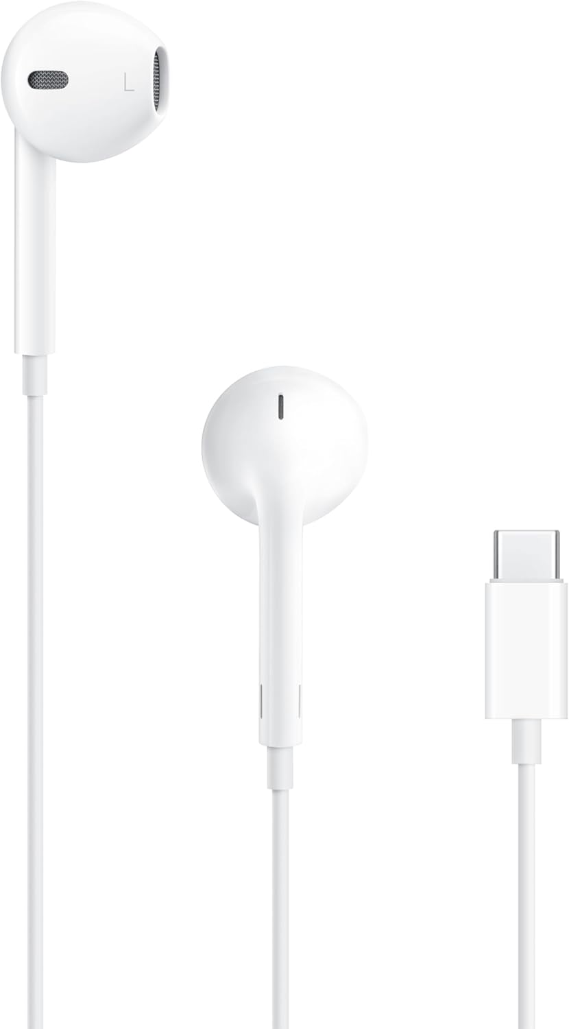 Apple EarPods Headphones with USB-C Plug - Wired - Built-In Remote to Control Music, Phone Calls, & Volume
