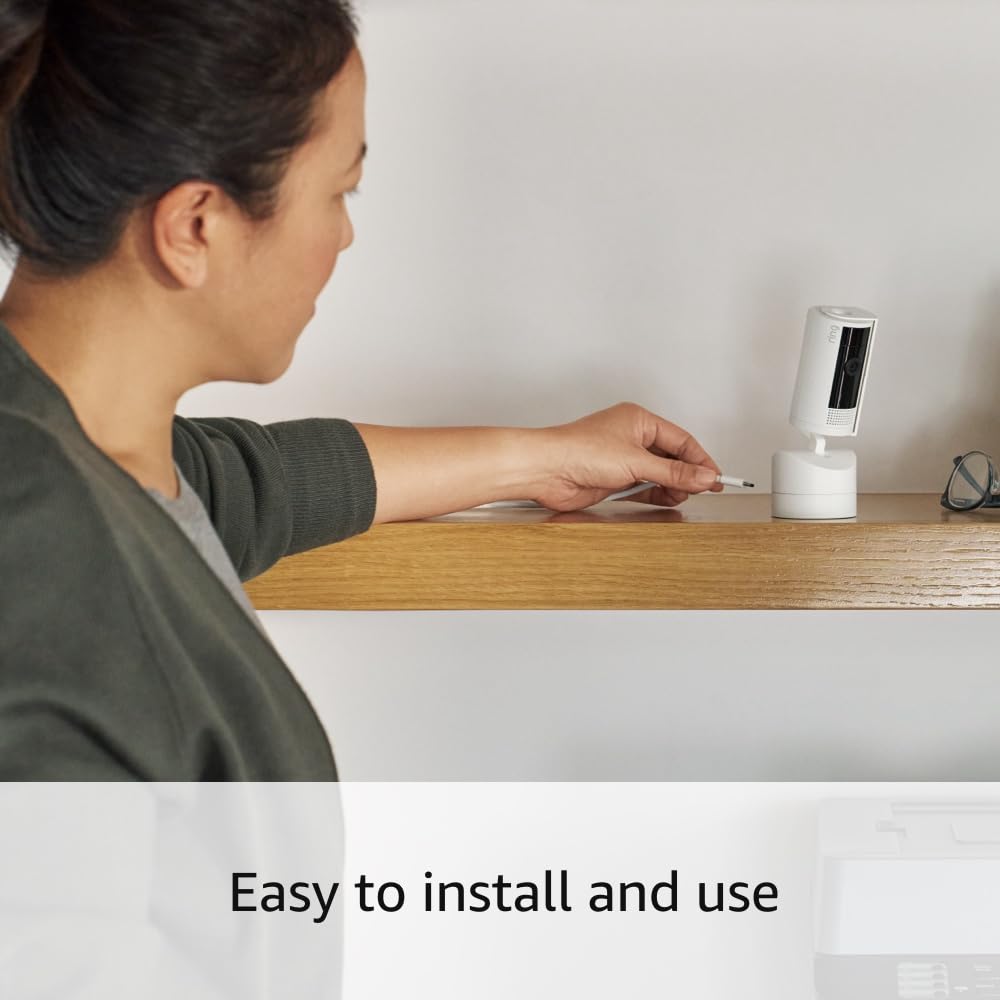 Ring Pan-Tilt Indoor Cam | See All around with 360° Pan Coverage - HD Video Plus Two-Way Talk (2024 Release)