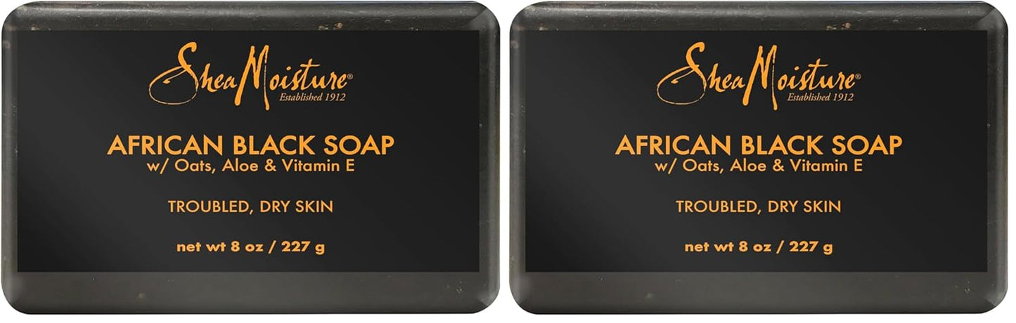 Shea Moisture African Black Soap - Troubled Dry Skin w/Oats, Aloe, & Vitamin E