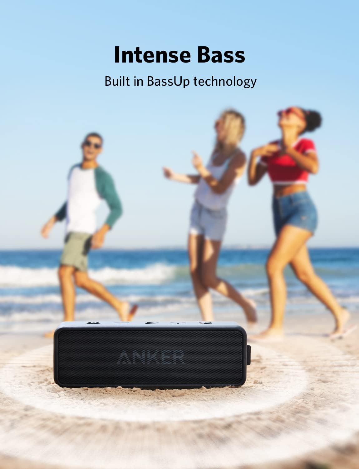 Anker Soundcore 2 Portable Bluetooth Speaker with Stereo Sound, IPX7 Waterproof, 24-Hour Playtime