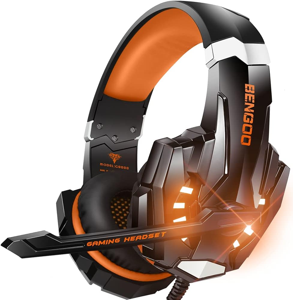 BENGOO G9000 Stereo Gaming Headset for PS4, PS5, PC, Xbox - Noise Cancelling - 7.1 Surround Sound