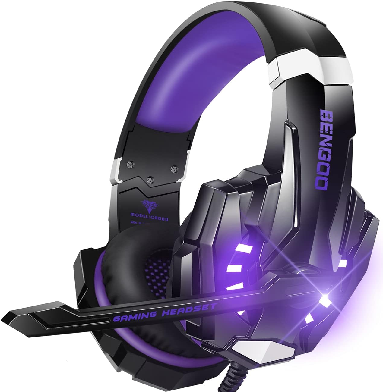 BENGOO G9000 Stereo Gaming Headset for PS4, PS5, PC, Xbox - Noise Cancelling - 7.1 Surround Sound