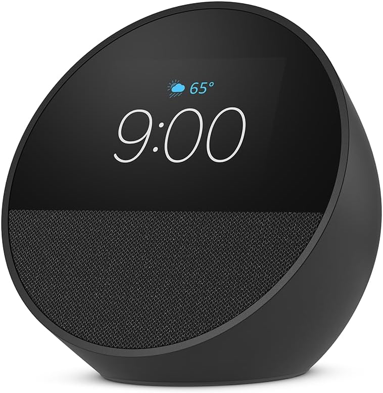 Echo Spot (Newest Model) Great for Nightstands, Offices & Kitchens - Smart Alarm Clock with Alexa