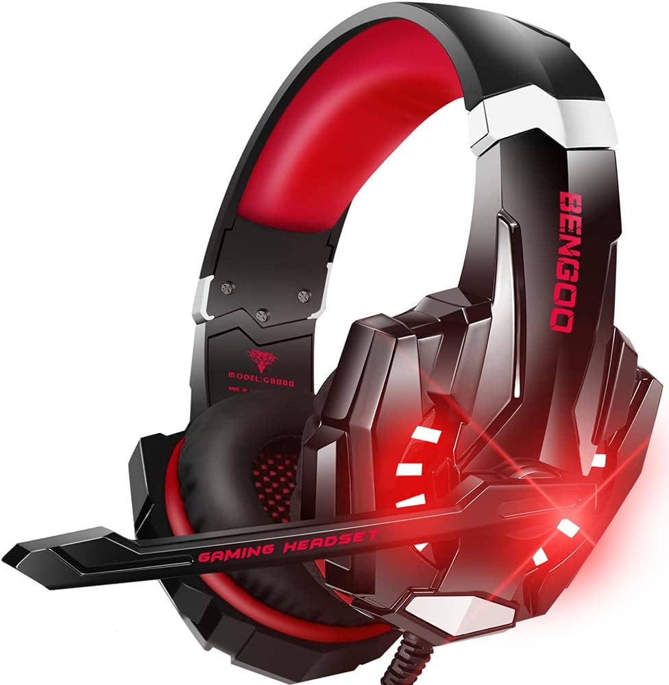 BENGOO G9000 Stereo Gaming Headset for PS4, PS5, PC, Xbox - Noise Cancelling - 7.1 Surround Sound
