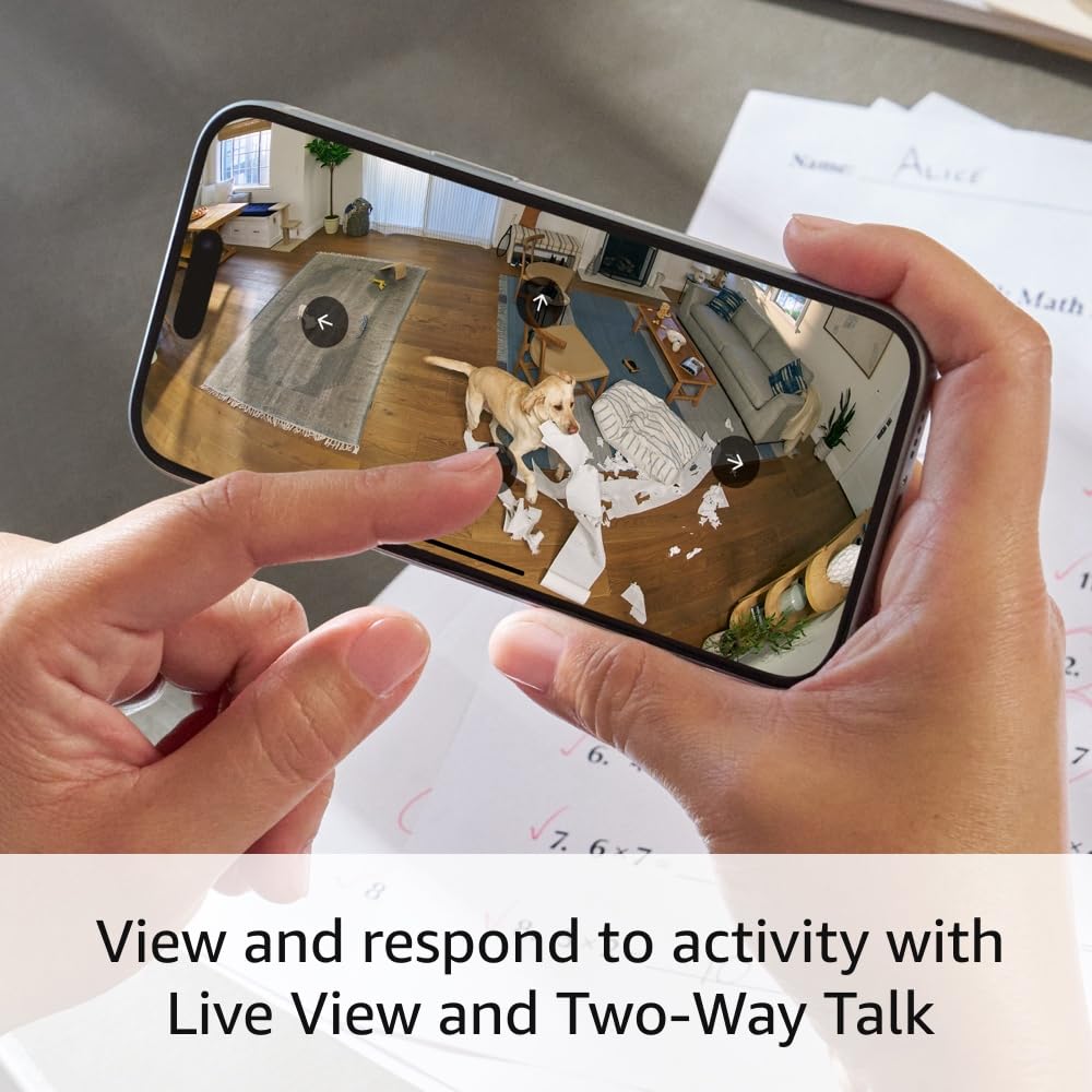 Ring Pan-Tilt Indoor Cam | See All around with 360° Pan Coverage - HD Video Plus Two-Way Talk (2024 Release)