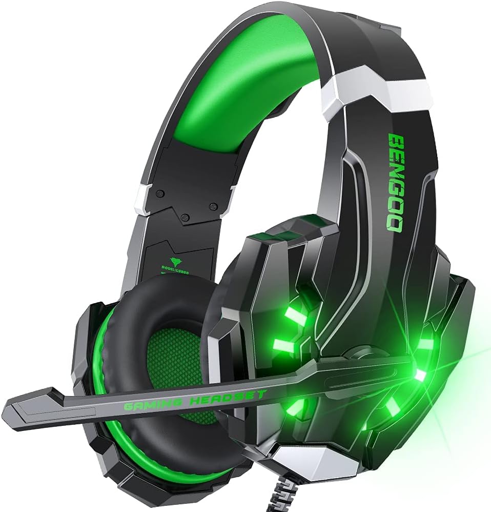 BENGOO G9000 Stereo Gaming Headset for PS4, PS5, PC, Xbox - Noise Cancelling - 7.1 Surround Sound