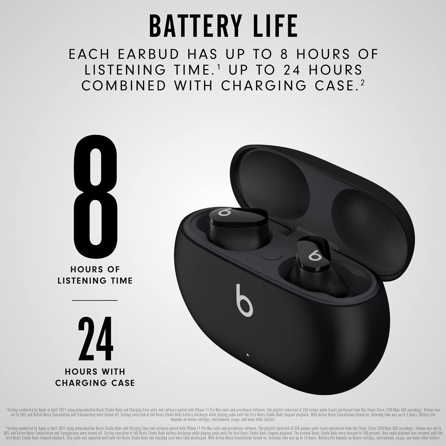 Beats Studio Buds - True Wireless Noise Cancelling Earbuds - Compatible with Apple & Android - Built-In Microphone - IPX4 Rating - Sweat Resistant