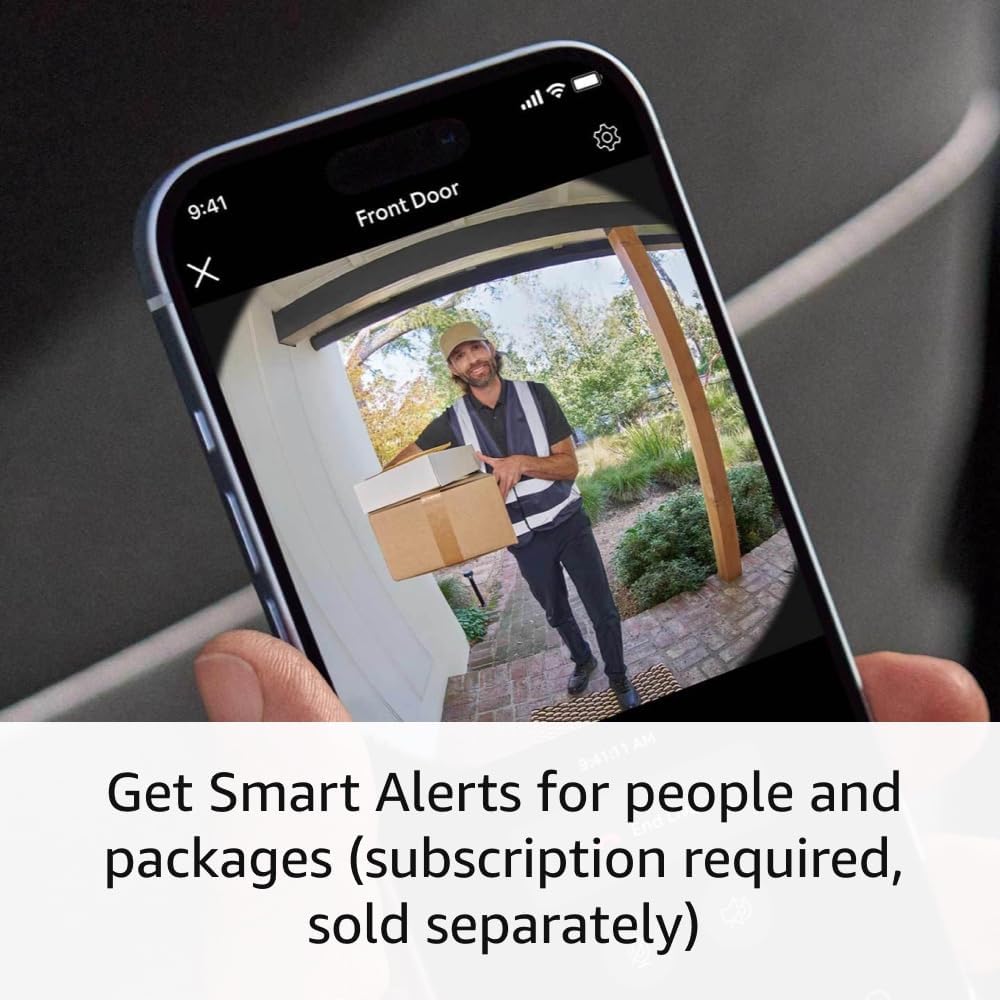 Ring Battery Doorbell, Head-To-Toe Video, Live View with Two-Way Talk and Motion Detection with Alerts