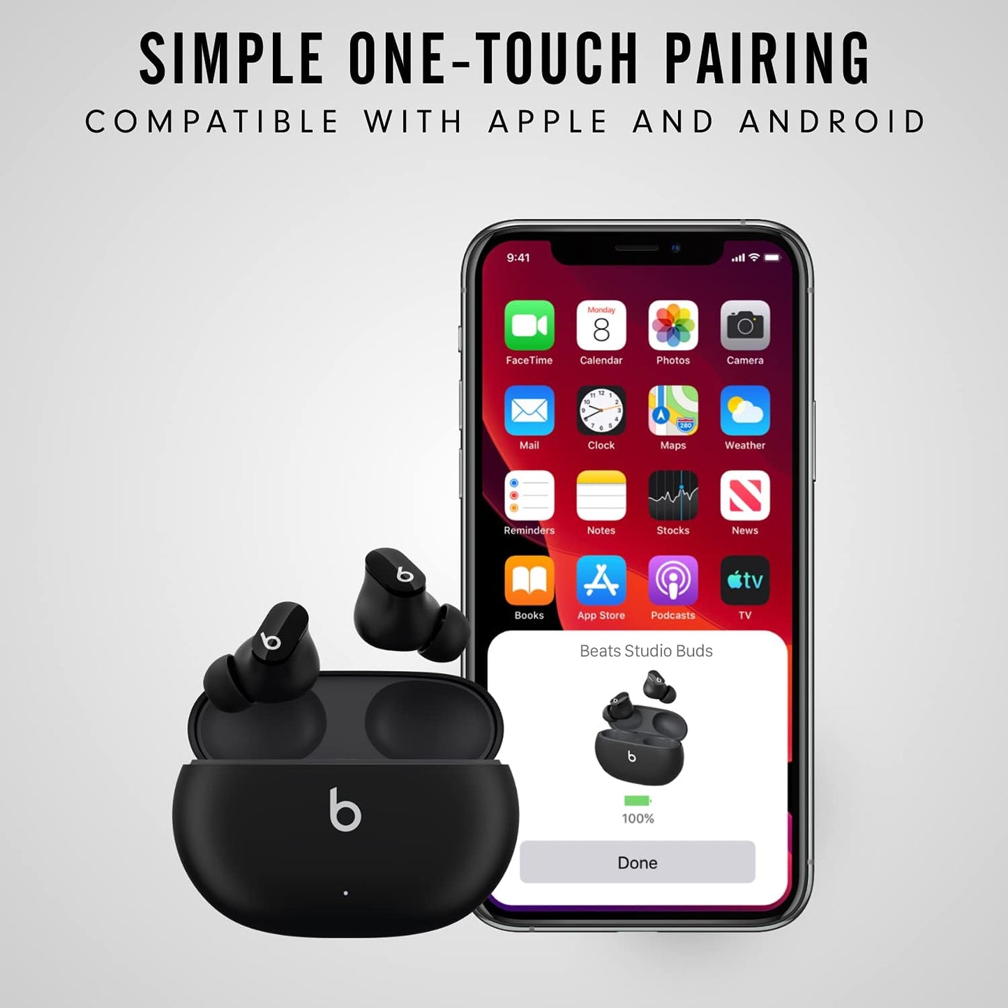 Beats Studio Buds - True Wireless Noise Cancelling Earbuds - Compatible with Apple & Android - Built-In Microphone - IPX4 Rating - Sweat Resistant