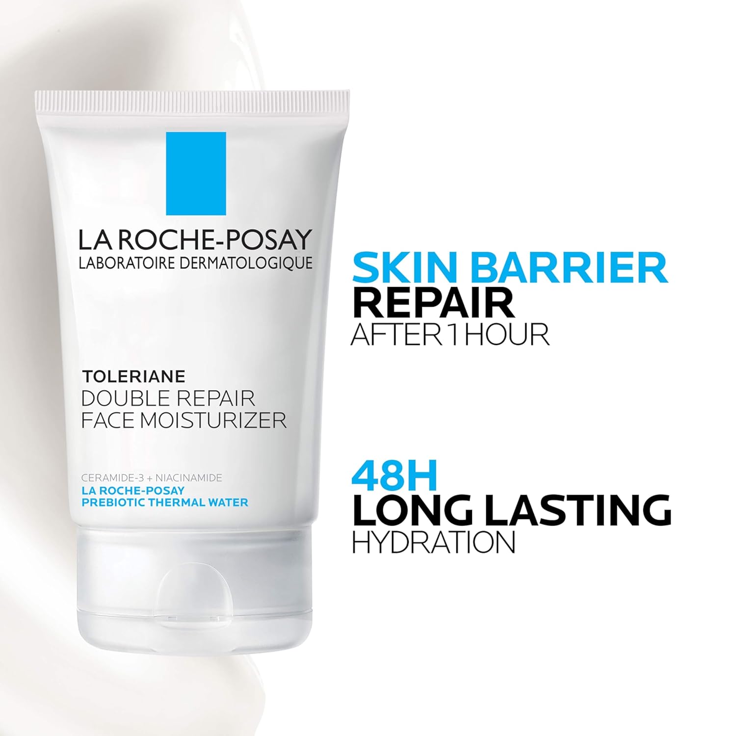 La Roche-Posay Toleriane Double Repair Face Moisturizer Cream w/Ceramide & Niacinamide for All Skin Types, Oil Free, Fragrance Free