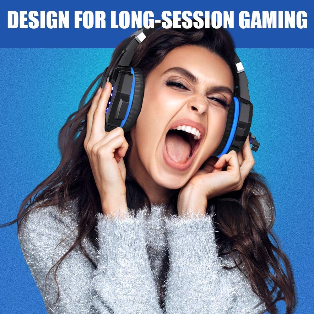 BENGOO G9000 Stereo Gaming Headset for PS4, PS5, PC, Xbox - Noise Cancelling - 7.1 Surround Sound