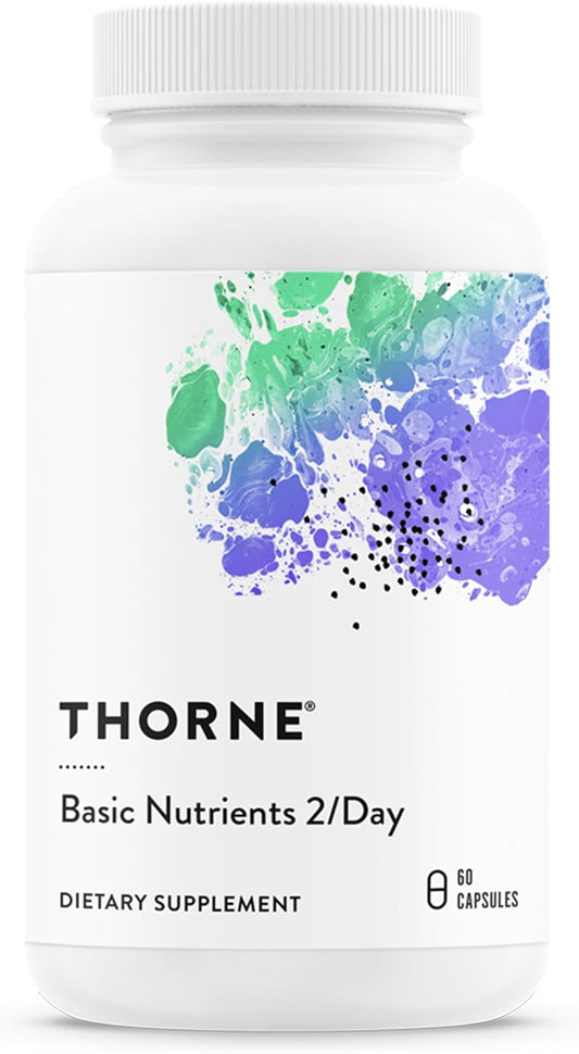 THORNE Basic Nutrients 2/Day - Comprehensive Daily Multivitamin with Optimal Bioavailability - Gluten, Dairy & Soy-Free