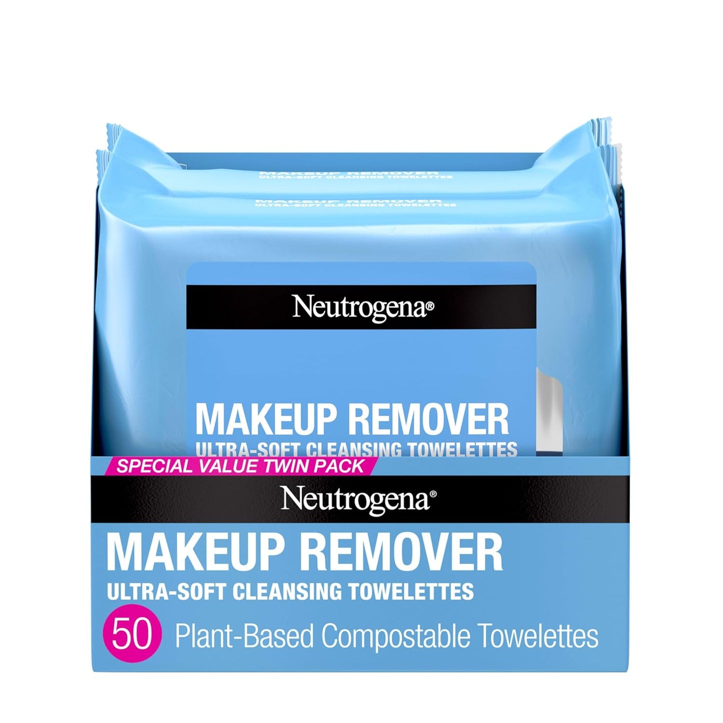 Neutrogena Makeup Remover Wipes, Daily Facial Cleanser Towelettes, Remove Oil & Makeup, Alcohol-Free Makeup Wipes
