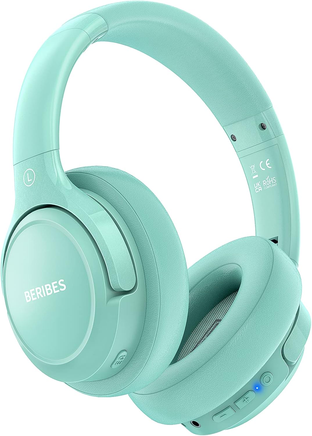 Bluetooth Headphones over Ear, 65H Playtime and 6 EQ Music Modes Wireless Headphones with Microphone, Hifi Stereo Foldable Lightweight Headset, Deep Bass for Home Office Cellphone PC Ect.