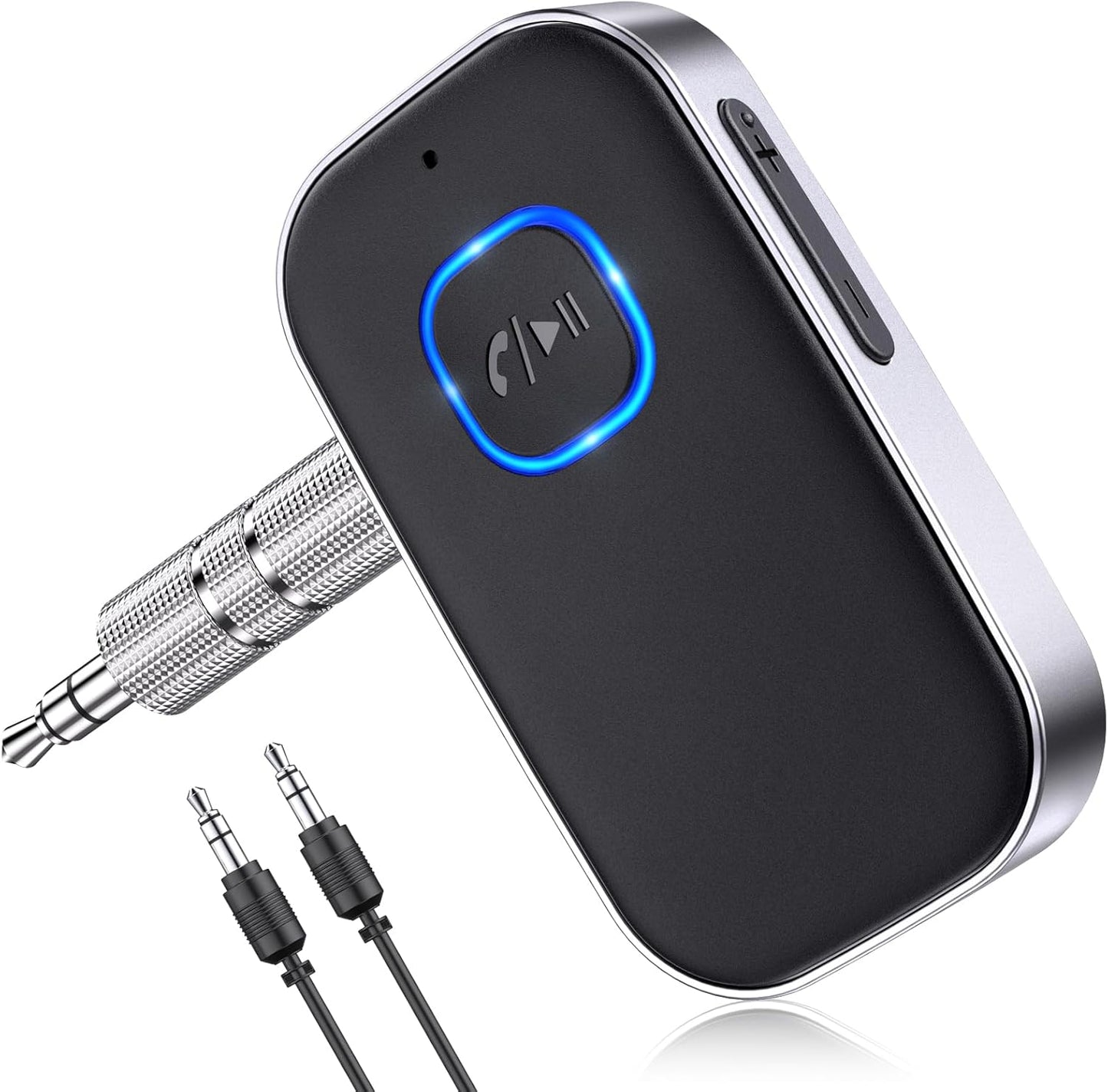 COMSOON Bluetooth Receiver Adapter for Car, Noise Cancelling 3.5Mm AUX, Wireless Audio for Stereo/Wired Headphones, Hands-Free Call