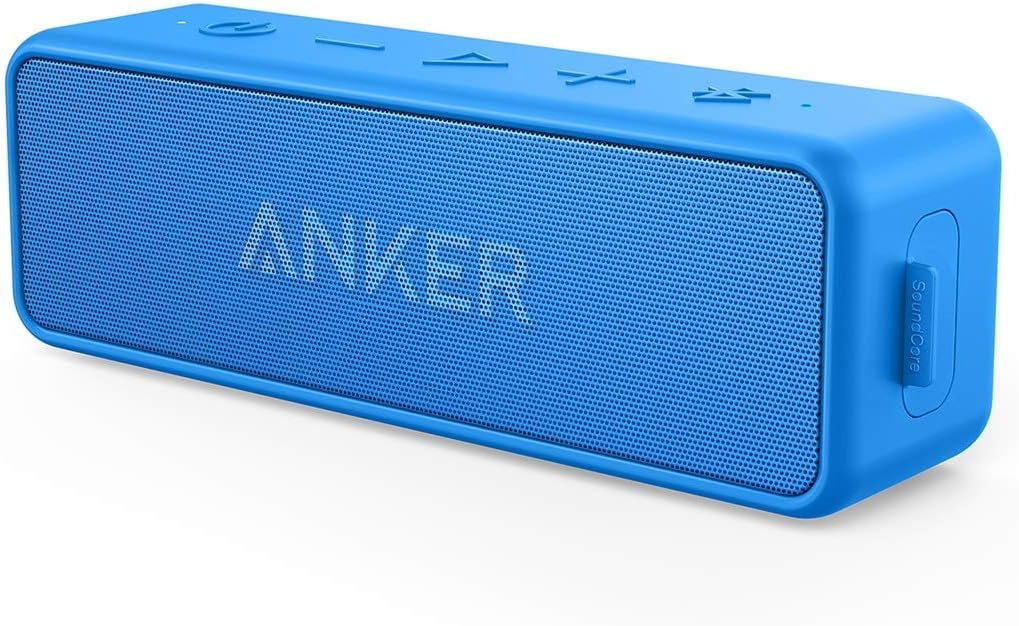 Anker Soundcore 2 Portable Bluetooth Speaker with Stereo Sound, IPX7 Waterproof, 24-Hour Playtime