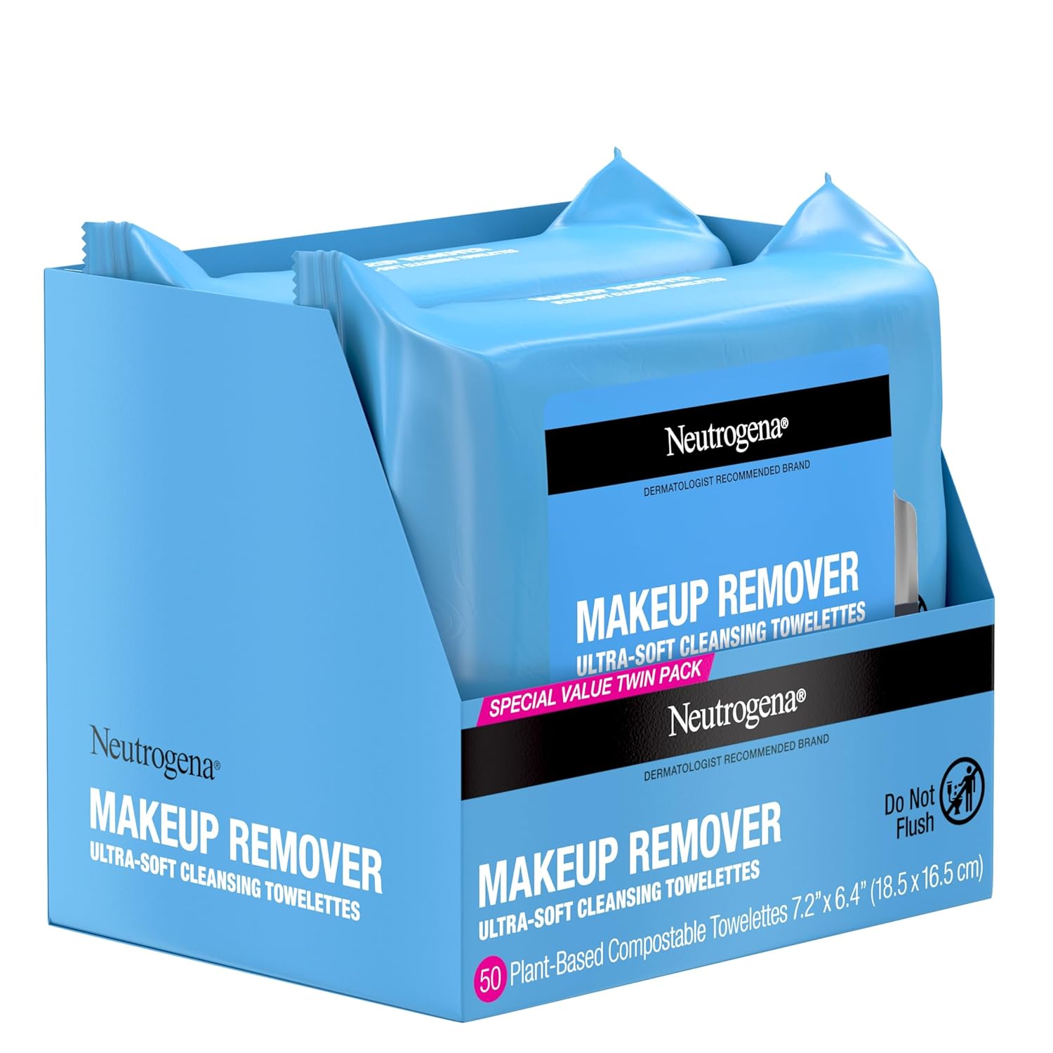 Neutrogena Makeup Remover Wipes, Daily Facial Cleanser Towelettes, Remove Oil & Makeup, Alcohol-Free Makeup Wipes