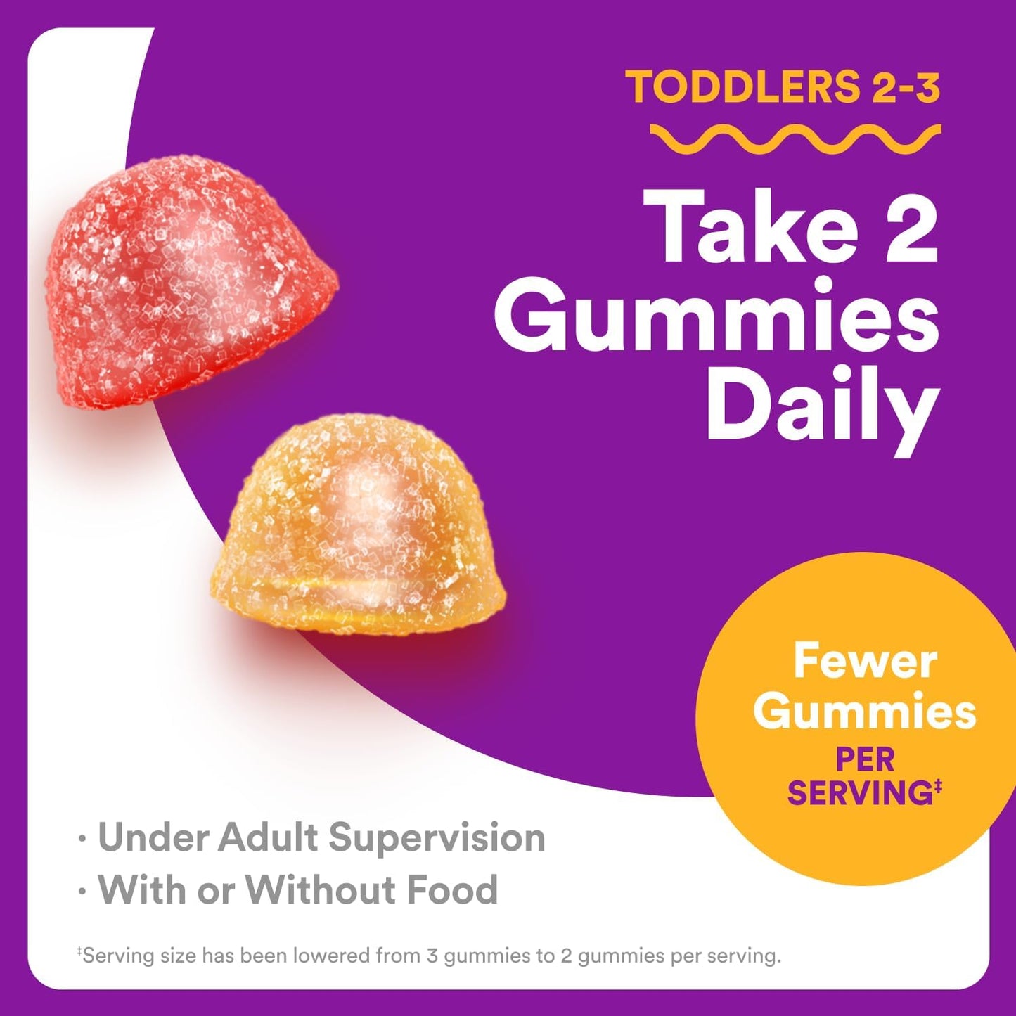 Smarty Pants Toddlers Plus Multivitamin Gummies - Omega 3 (DHA/EPA) - Vitamins D3, C, Vitamin B12, B6, A, K & Zinc - Biotin - Gluten Free - Ages 2-3