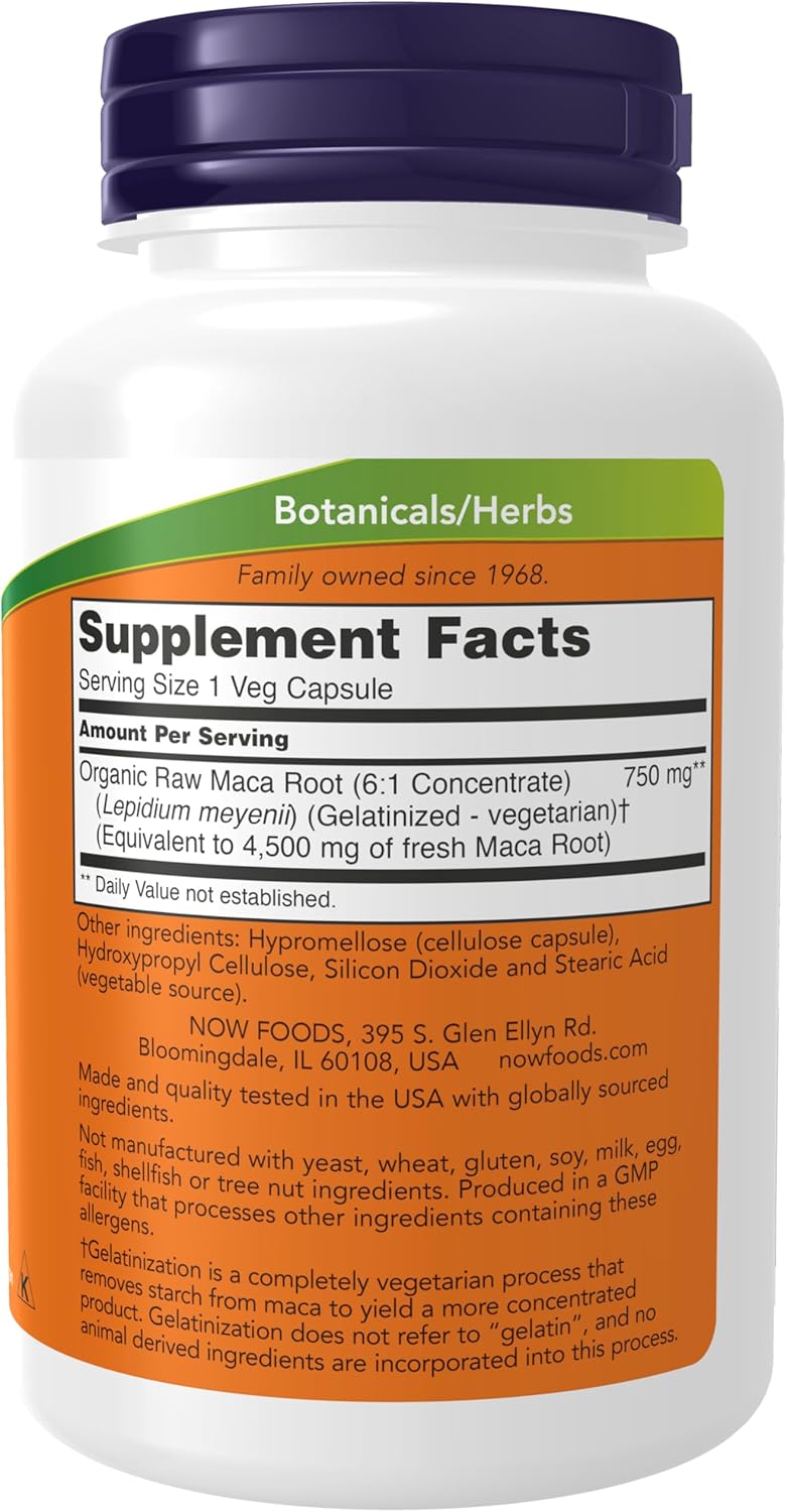 Supplements, Maca (Lepidium Meyenii) 750 Mg Raw, Reproductive Health*, 90 Veg Capsules