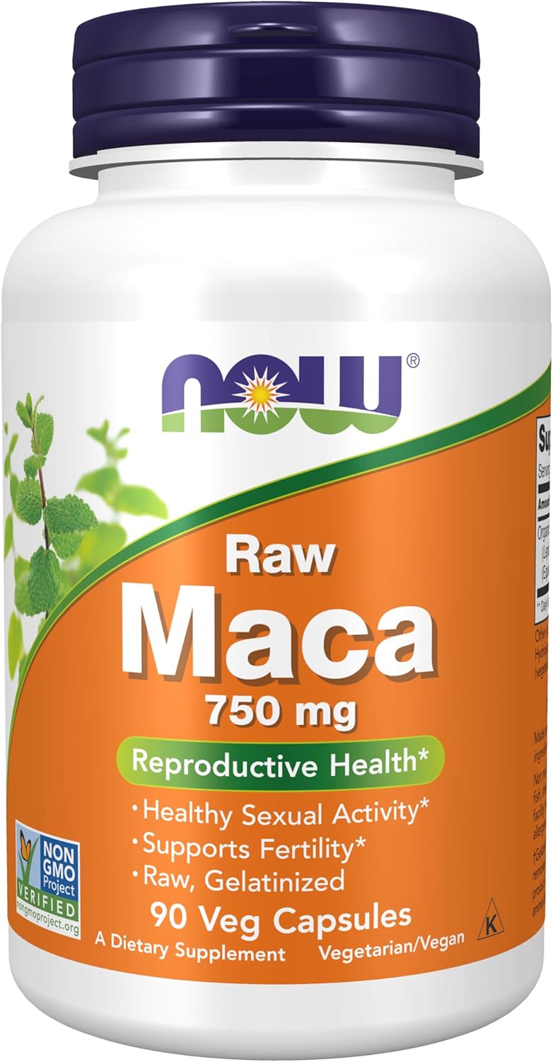 Supplements, Maca (Lepidium Meyenii) 750 Mg Raw, Reproductive Health*, 90 Veg Capsules