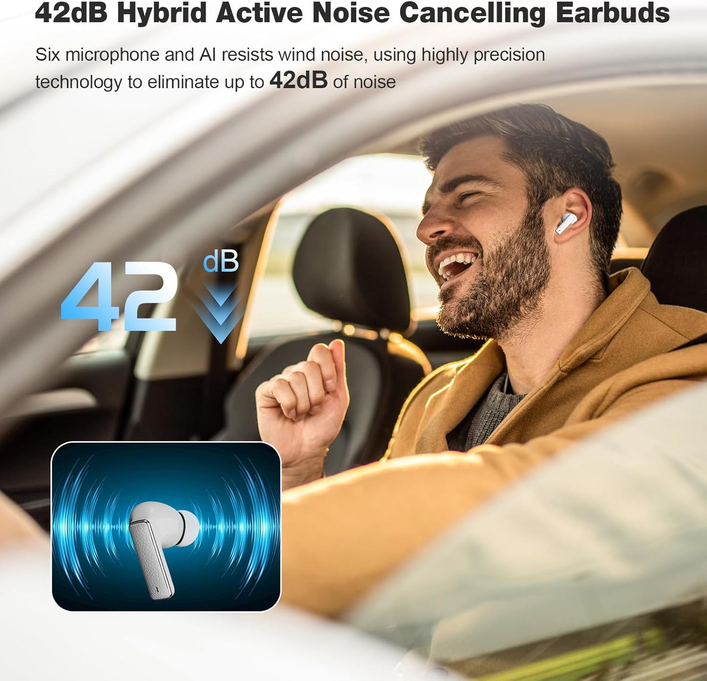 IAMJOY Language Translation Earbuds - 163 Language & Accents - Hybrid Dual Noise Cancelling Earbuds for Travel & Business