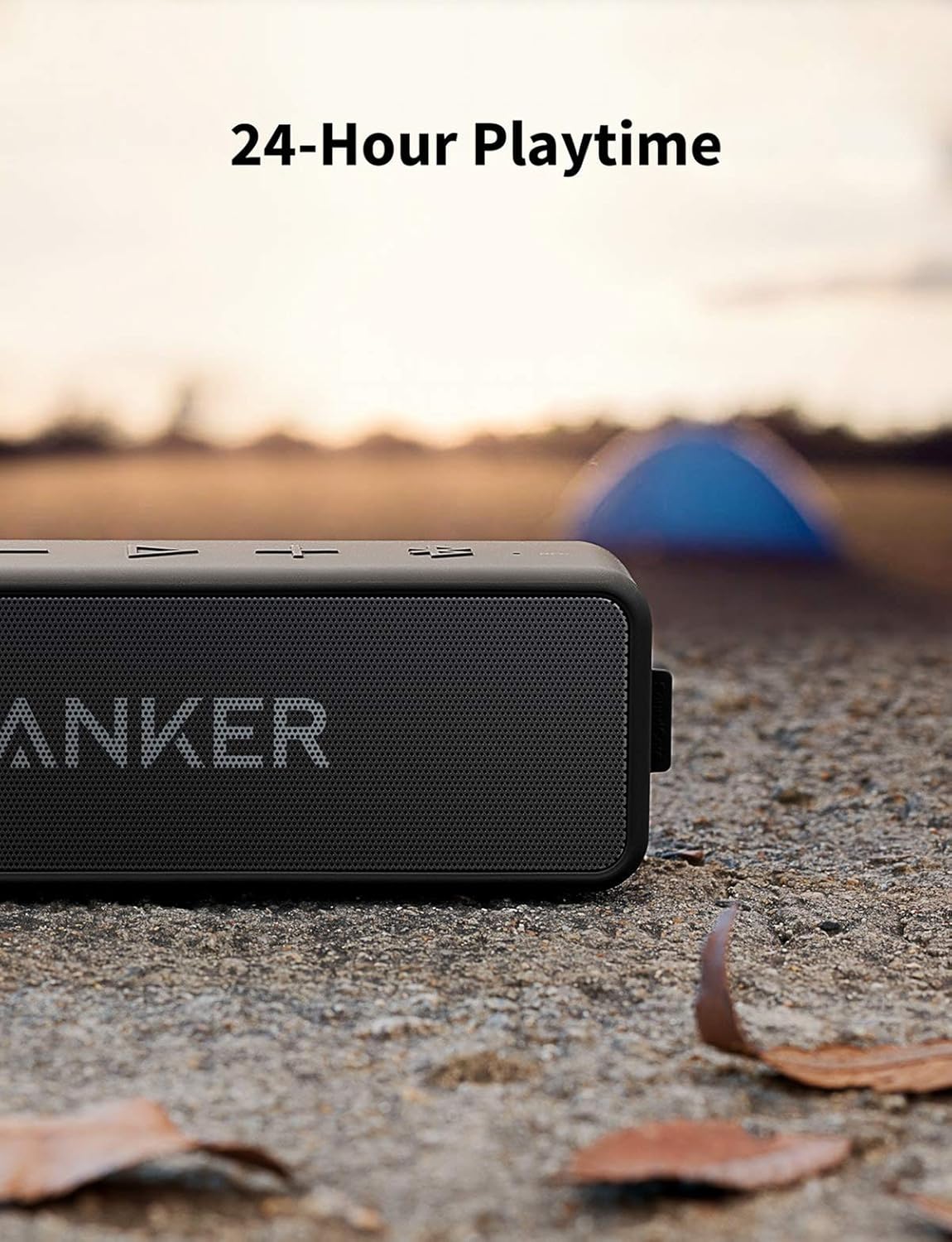 Anker Soundcore 2 Portable Bluetooth Speaker with Stereo Sound, IPX7 Waterproof, 24-Hour Playtime
