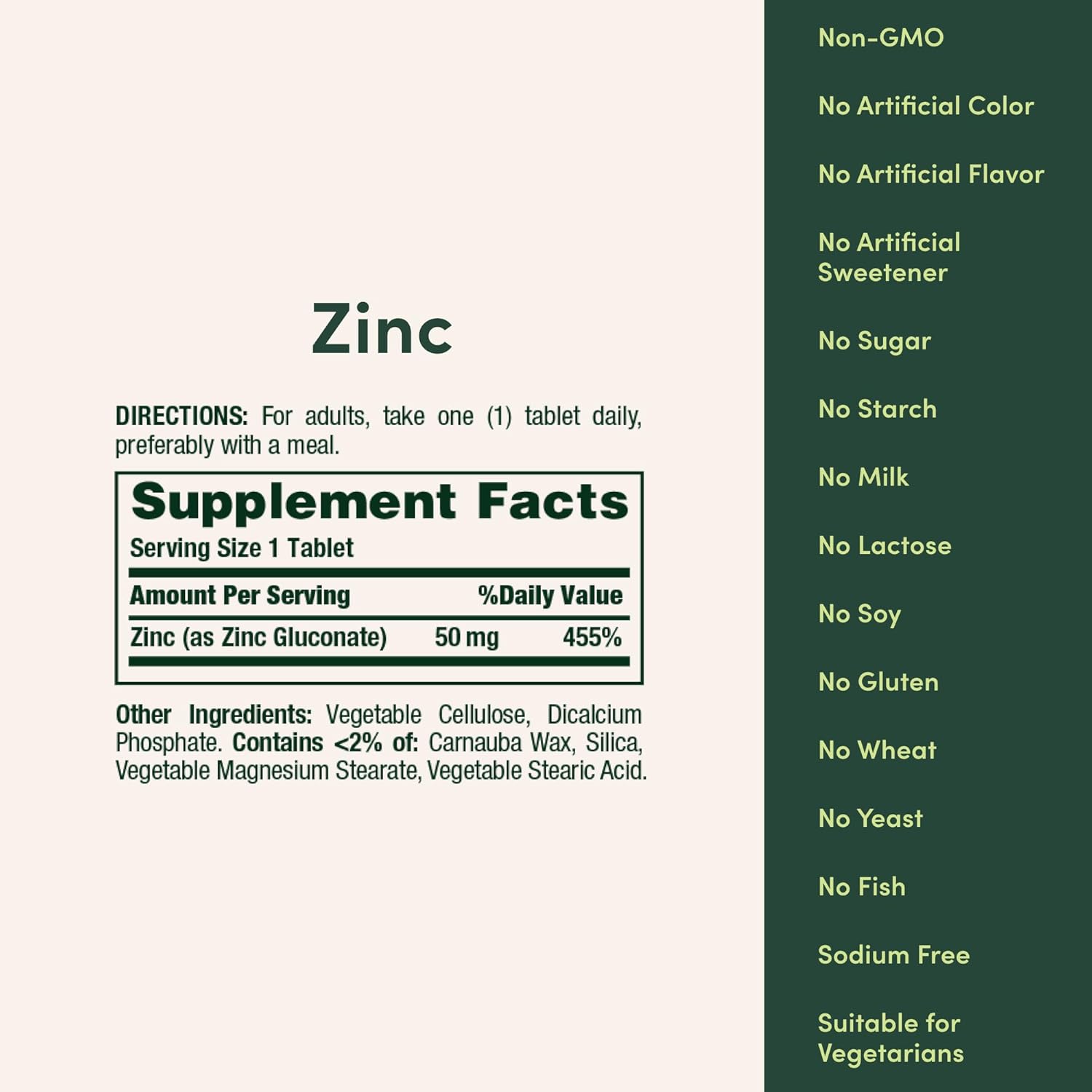 Nature's Bounty Zinc 50Mg, Immune Support & Antioxidant Supplement, Promotes Skin Health
