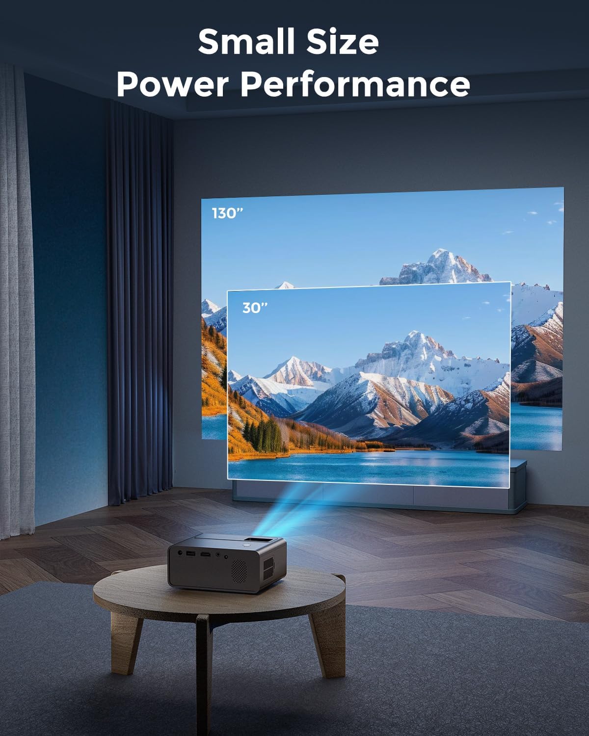 CiBest Portable Mini Projector - 2025 Upgraded - Full HD 1080P Display - Compatible with iOS, Android, Windows, USB, & HDMI CiBest