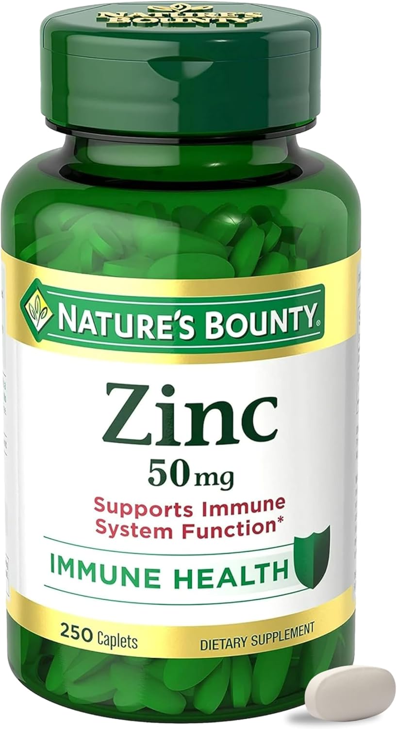 Nature's Bounty Zinc 50Mg, Immune Support & Antioxidant Supplement, Promotes Skin Health