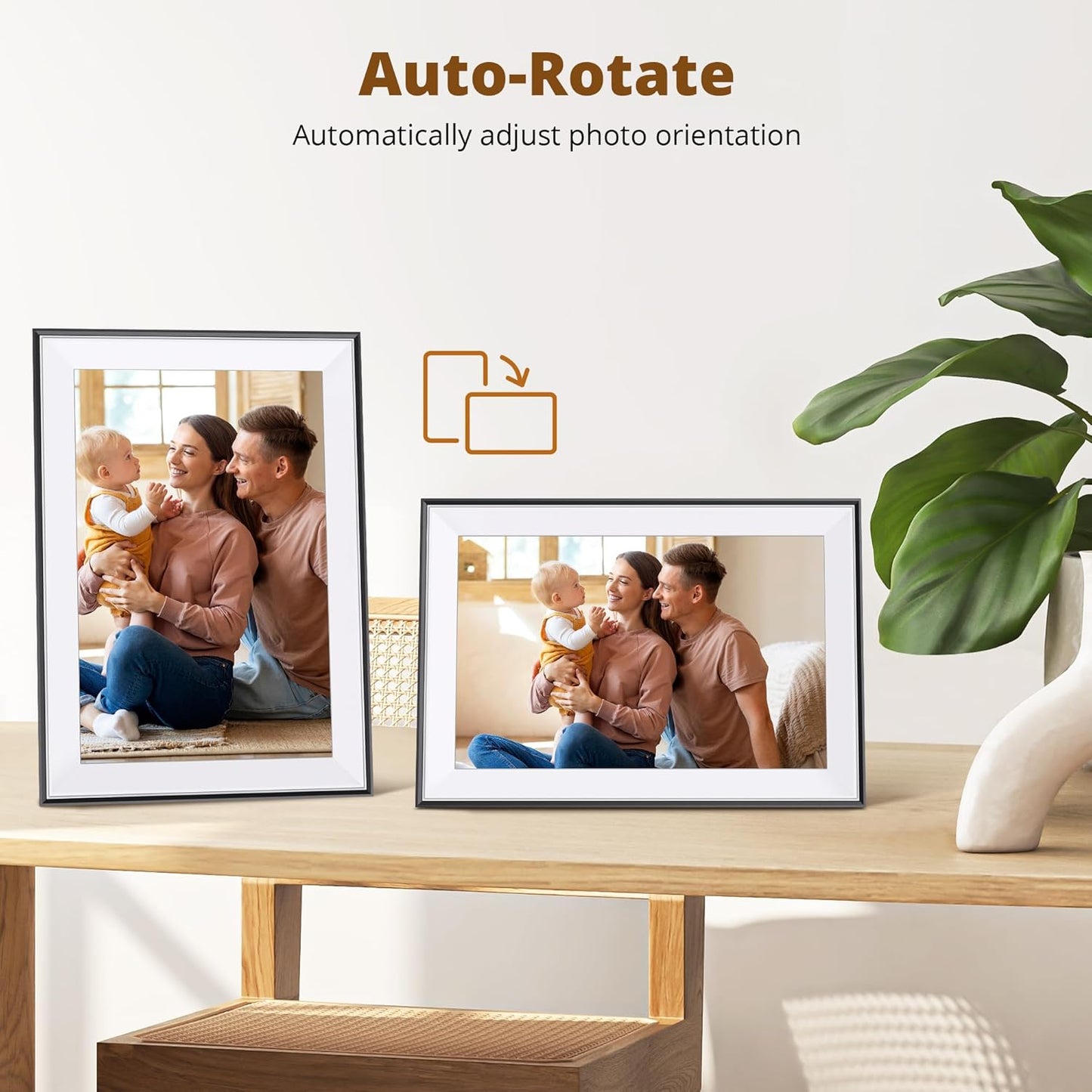 Dragon Touch 10.1'' WIFI Digital Picture Frame - 1280 HD IPS Touch Screen Digital Photo Frame Display, Auto-Rotate, Share Photos/Videos Instantly