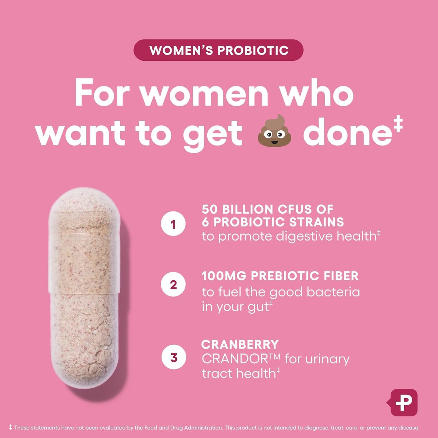 Physician's Choice Probiotics for Women - PH Balance, Digestive, UT & Feminine Health - 50 Billion CFU - 6 Unique Strains for Her - Organic Prebiotics, Cranberry Extract