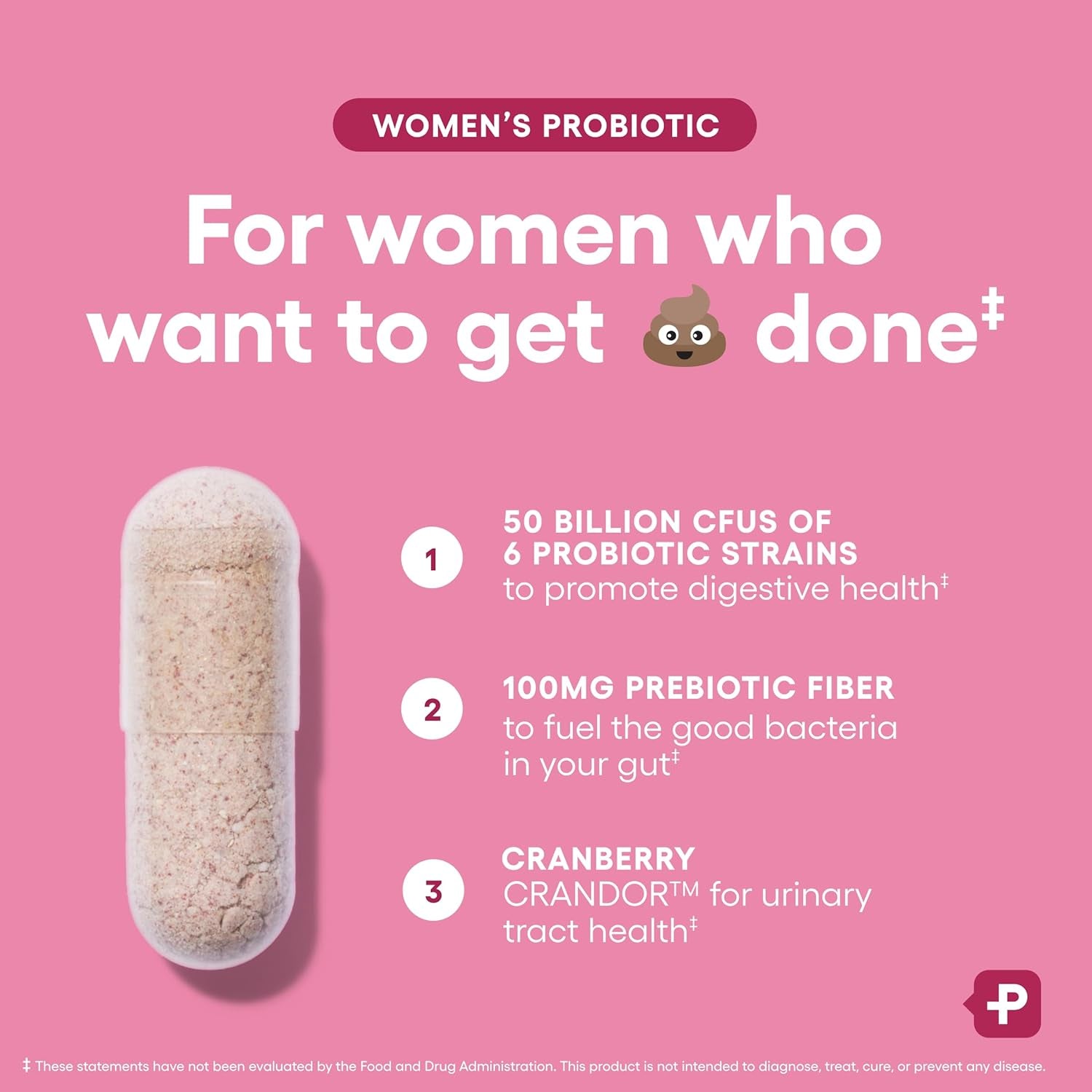 Physician's Choice Probiotics for Women - PH Balance, Digestive, UT & Feminine Health - 50 Billion CFU - 6 Unique Strains for Her - Organic Prebiotics, Cranberry Extract