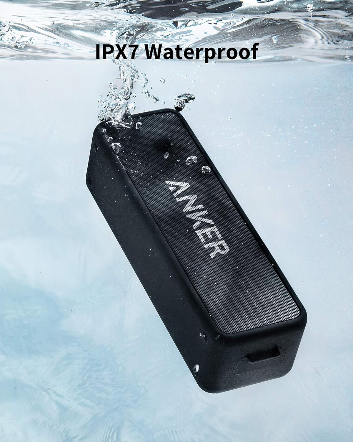 Anker Soundcore 2 Portable Bluetooth Speaker with Stereo Sound, IPX7 Waterproof, 24-Hour Playtime