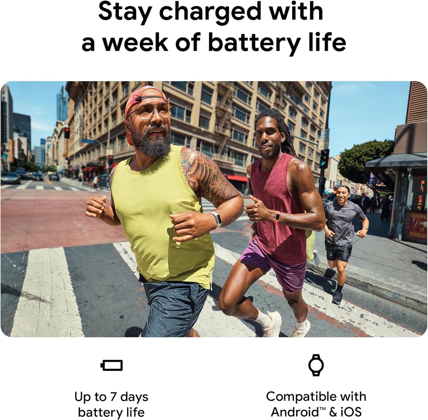 Charge 6 Fitness Tracker with Google Apps, Heart Rate on Exercise Equipment, 6-Months Premium Membership Included, GPS, Health Tools and More, Porcelain/Silver, One Size (S & L Bands Included)