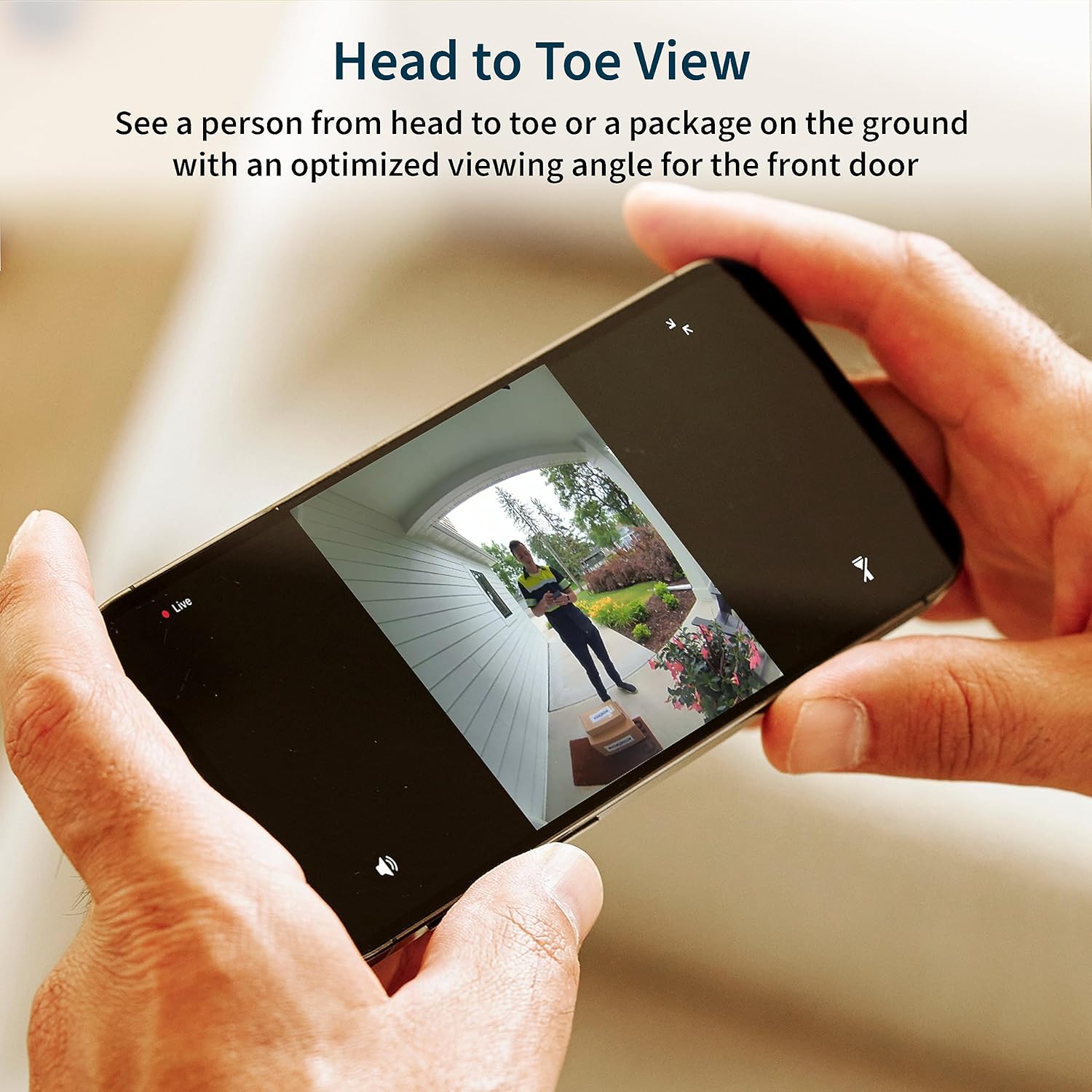 Video Doorbell 2K | 2Nd Gen | Wireless/Wired Option, 2-Way Audio, Night Vision, Head to Toe Video View, Integrated Siren | Live Stream | Real Time Notifications |180 Deg Wide View, White