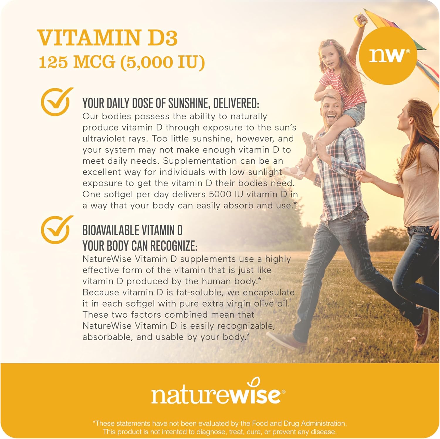 Vitamin D3 5000Iu (125 Mcg) 90-Day Supply for Immune Support, Healthy Muscle Function & Bone Health - Non-GMO, Gluten-Free in Organic Extra Virgin Olive Oil, (Mini Softgel)