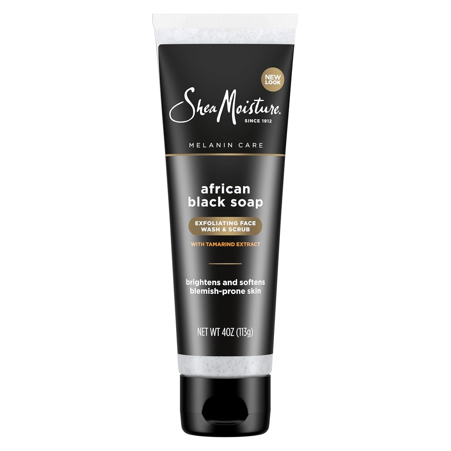 Facial Wash and Scrub African Black Soap for Blemish Prone Skin to Clarify Skin 4 Oz