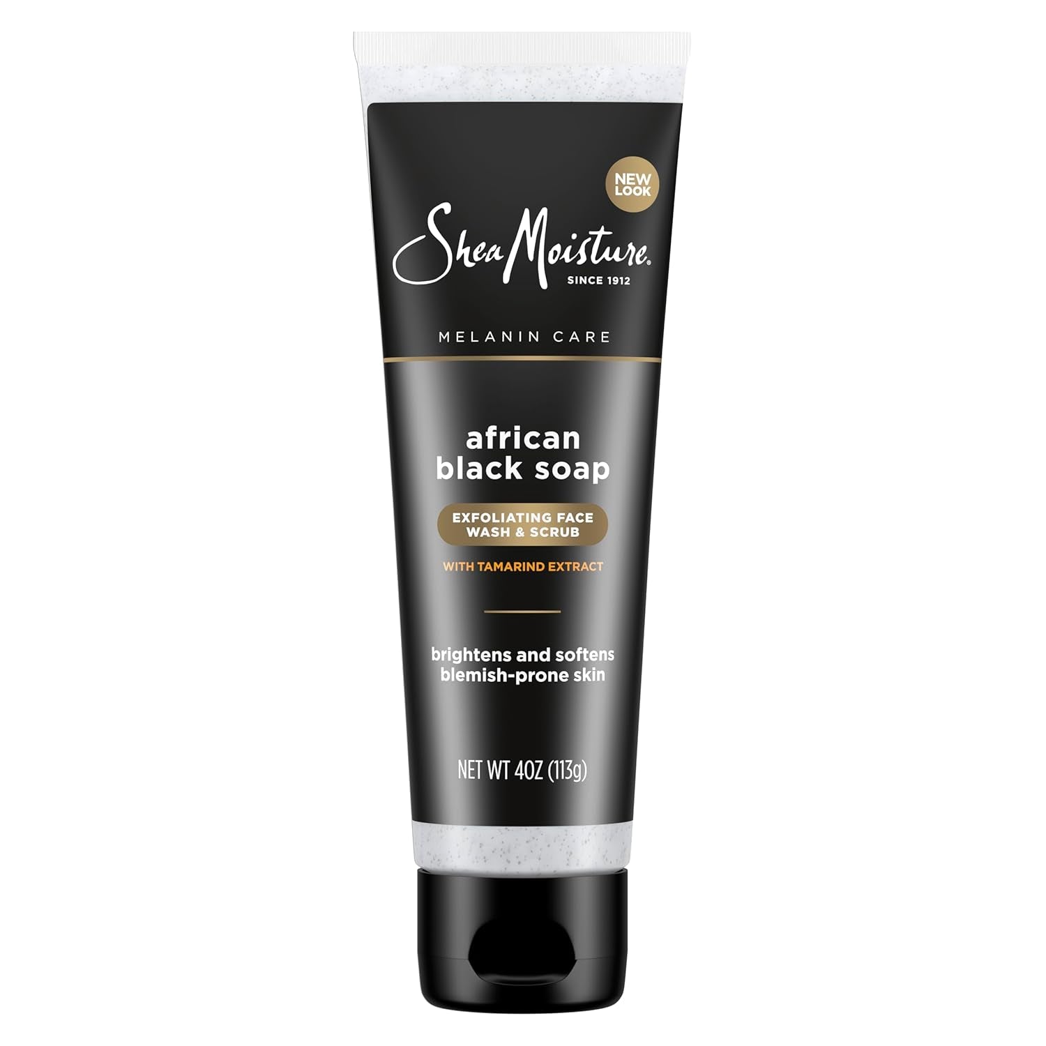 Facial Wash and Scrub African Black Soap for Blemish Prone Skin to Clarify Skin 4 Oz