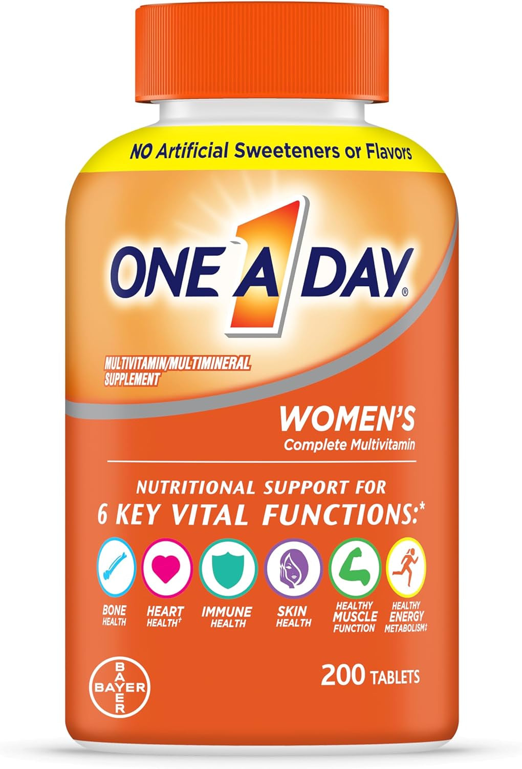 Women’S Multivitamin with Vitamin A, C, D, E and All 8 B Vitamins, Calcium, Vitamins for Women, for Bone Health, Skin Health & Immune Health Support , 200 Count
