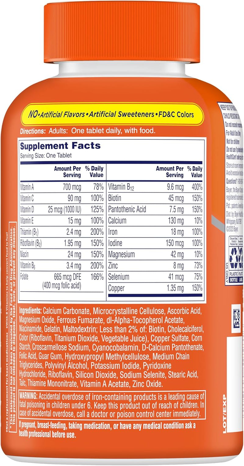 Women’S Multivitamin with Vitamin A, C, D, E and All 8 B Vitamins, Calcium, Vitamins for Women, for Bone Health, Skin Health & Immune Health Support , 200 Count
