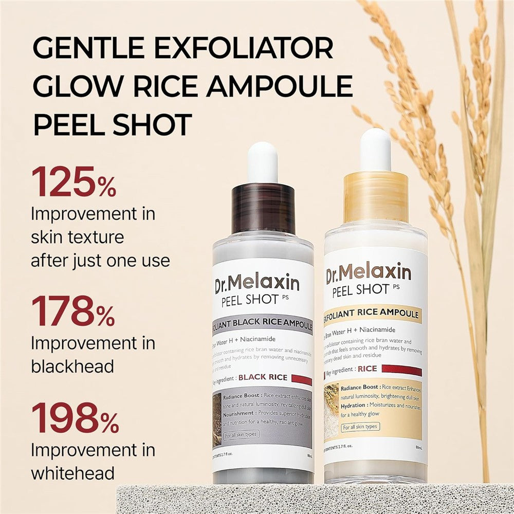 Dr Melaxin Peel Shot Glow Exfoliant Rice Ampoule