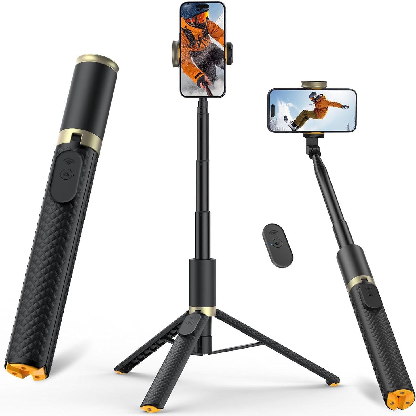 Vimose Phone Tripod & Selfie Stick with Remote for Video Recording Vlog - Extendable Tripod Stand 