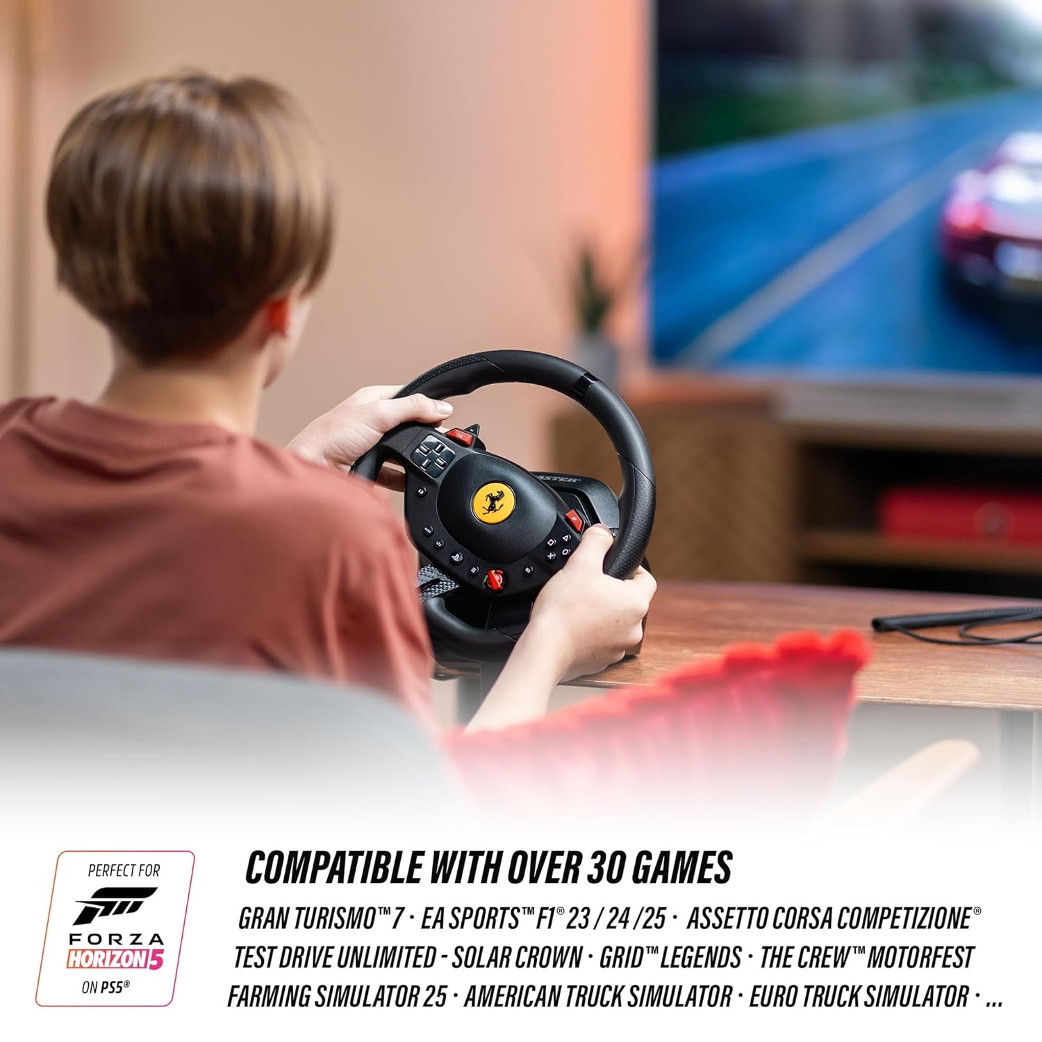 Thrustmaster T98 Ferrari 296 GTB Racing Wheel | PS5, PS4 & PC