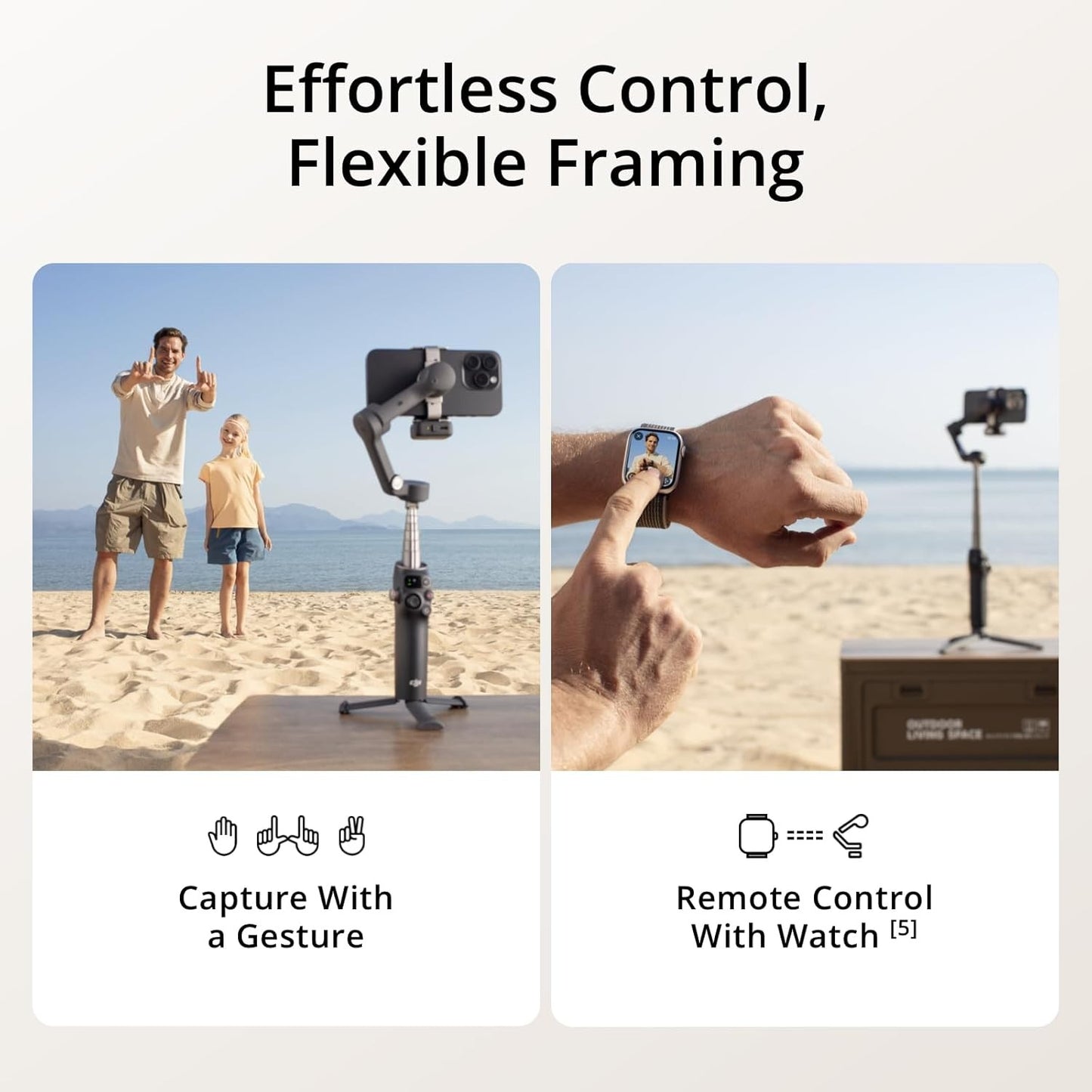DJI Osmo Mobile 8 Gimbal Stabilizer for Phone, AI Native Tracking with Audio & L