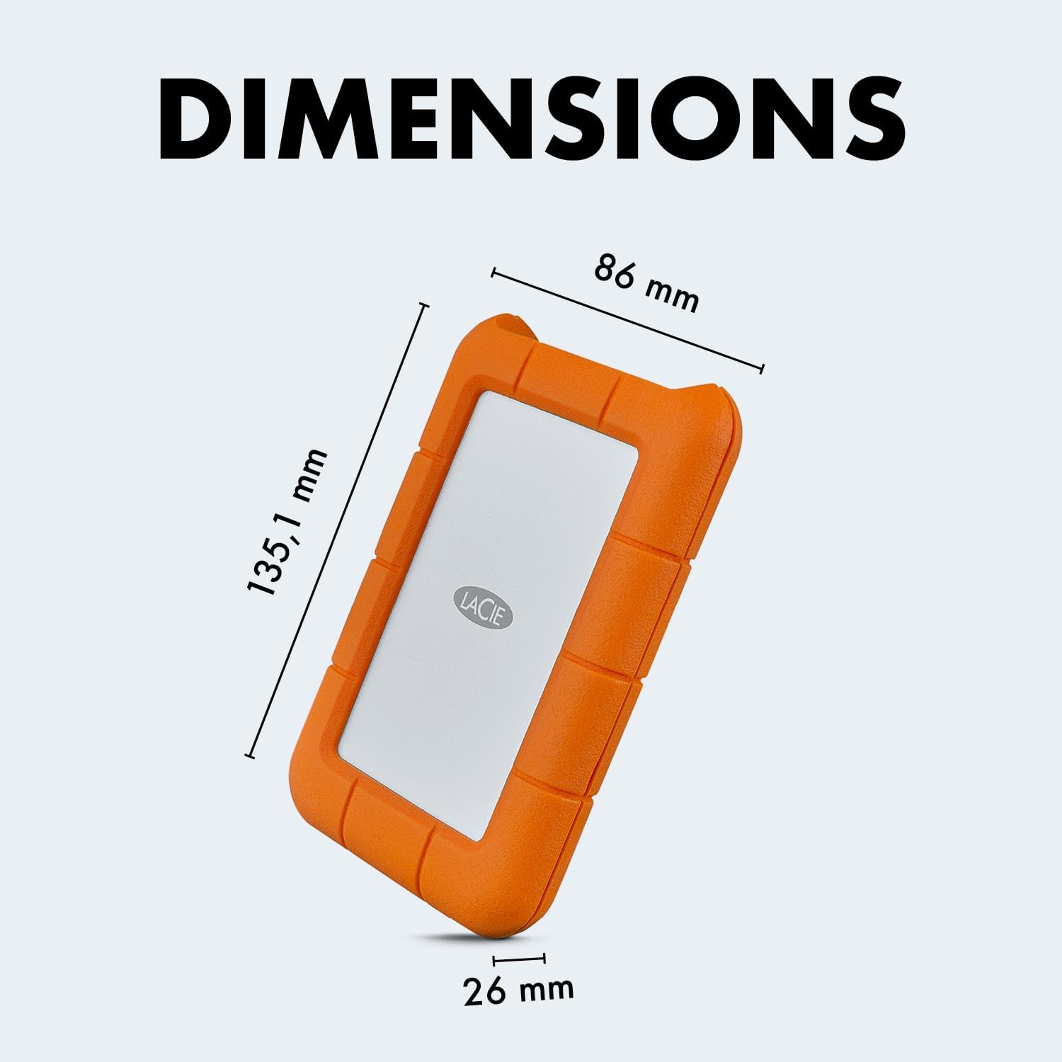 LaCie Rugged 5TB Portable External Drive for Secure High-Speed Storage