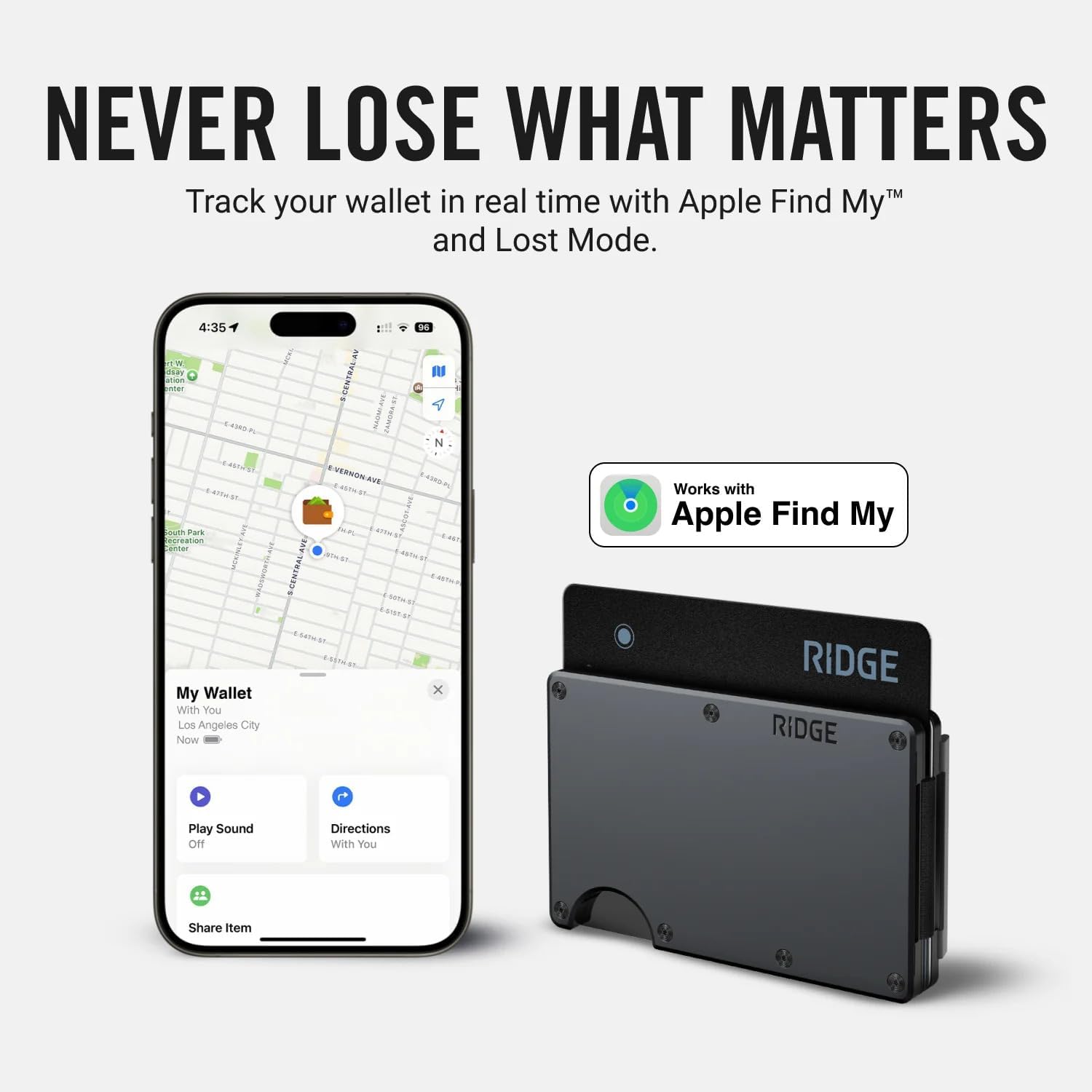 Ridge Wallet Tracker Card – Smart Wallet Tracking Solution